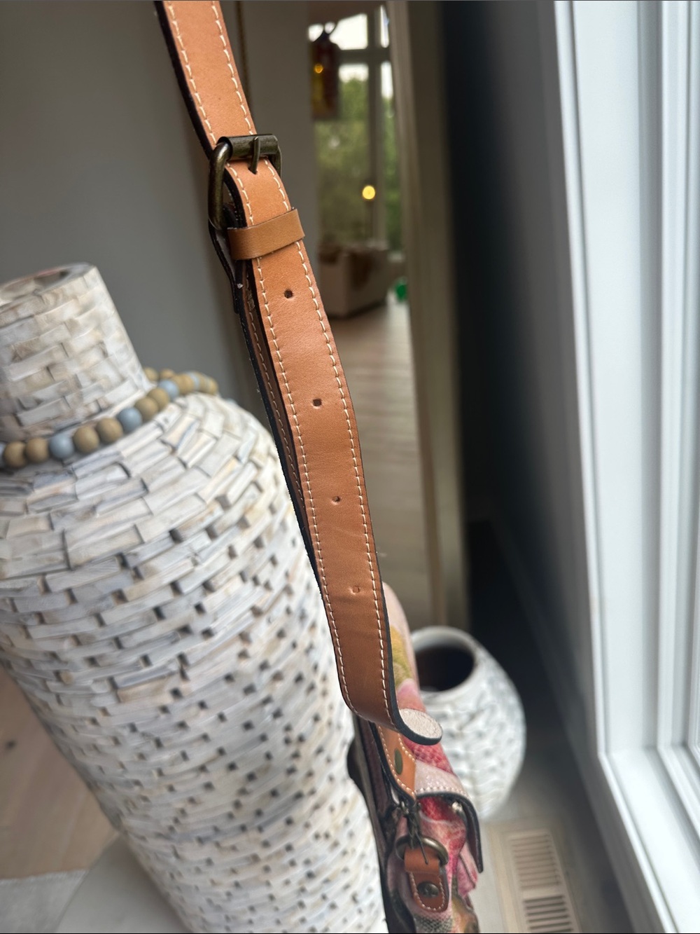 Patricia Nash Multicolor Floral Crossbody with Tan Trim - Picture 9 of 9